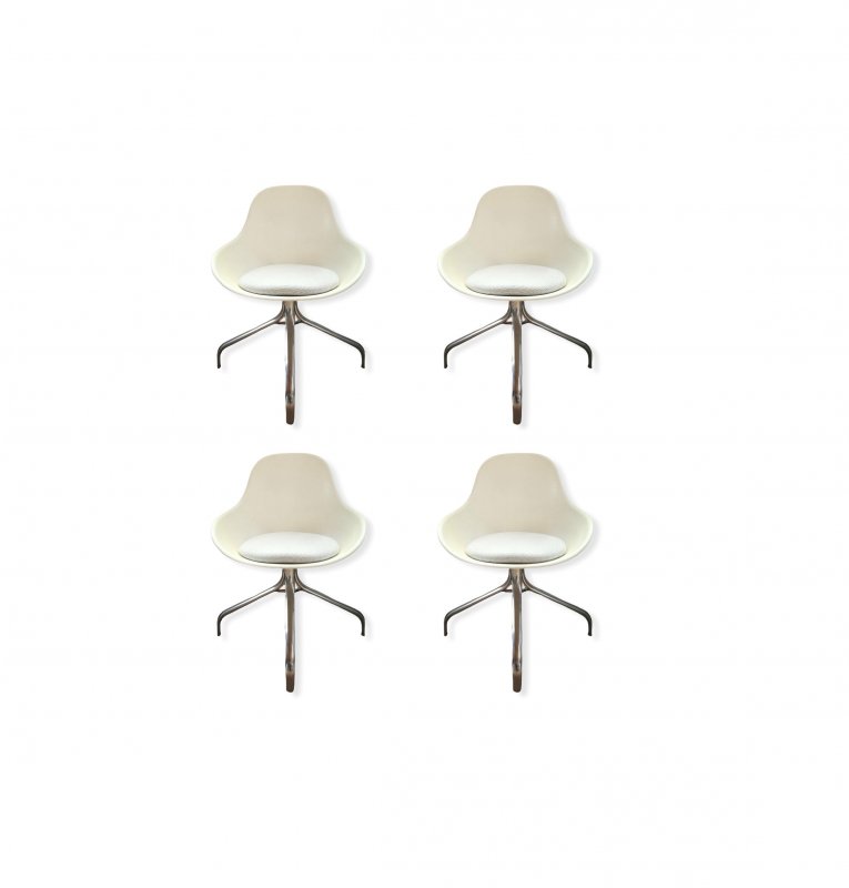 Tweedehands design stoel | Chris Martin Swivel Chair (4 stuks) wit