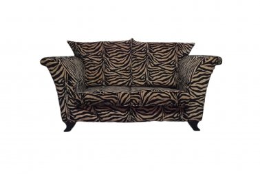 Weighty 80's zebra print sofa