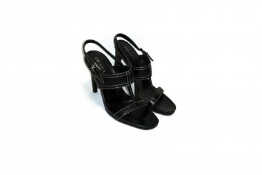 Prada Black Leather Heels (37,5)